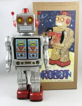 Robot - Battery Operated Tin Robot - Electron Robot (grey) 425X