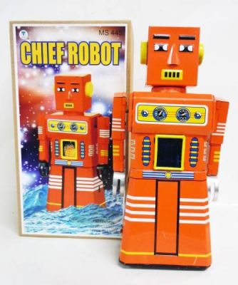 Robot - Mechanical Walking Tin Robot - Chief Robot (sparkling) SUPT