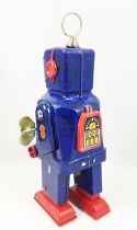 Robot - Mechanical Walking Tin Robot - Space Robot (sparkling) blue MS403A