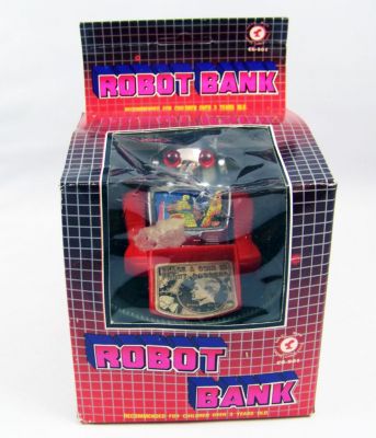 Robot - Wind-Up Bank - Robot Machine Bank - Everlast Toys Hong