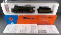 Roco 04117 D Ho Sncf Loco Vapeur 050B PLM 5 B. 70 Ales Tender 16.70 Vert Eclairage Proche Neuve Boite