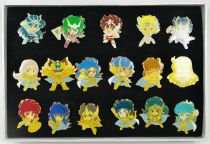 Saint Seiya - \ Saint Paradise\  set of 17 enamel pins