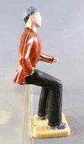 Scalextric 1/32 - Figurine 54 mm - Spectateur Assis Chemise Verte