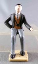 Scalextric 1:32 - Plastic Figure 54 mm - Seated Spectator Black Jacket for Slot Car