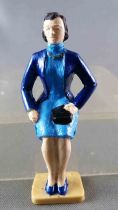 Scalextric 1:32 - Plastic Figure 54 mm - Seated Woman Blue Outfit for Slot Car