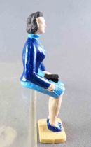 Scalextric 1:32 - Plastic Figure 54 mm - Seated Woman Blue Outfit for Slot Car