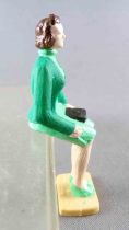 Scalextric 1:32 - Plastic Figure 54 mm - Seated Woman Green outfit for Slot Car