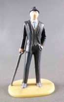 Scalextric 1:32 - Plastic Figure 54 mm - Spectator with Stick Dark Grey Suit for Slot Car