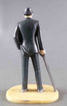 Scalextric 1:32 - Plastic Figure 54 mm - Spectator with Stick Dark Grey Suit for Slot Car