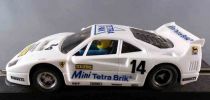 Scalextric 8355 - Ferrari F-40 Tetra Pak Blanche N°14 Eclairage Fonctionne Neuve Boite