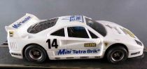 Scalextric 8355 - Ferrari F-40 Tetra Pak Blanche N°14 Eclairage Fonctionne Neuve Boite