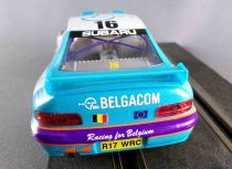 Scalextric C2256 - Subaru Impreza Belgacom 1999 N°16 Eclairage Fonctionne Neuve Boite