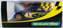 Scalextric C2341 - Subaru Impreza WRC 2001 N°5 Eclairage Fonctionne Proche Neuf Boite