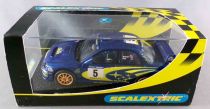 Scalextric C2341 - Subaru Impreza WRC 2001 N°5 Eclairage Fonctionne Proche Neuf Boite