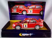 Scalextric C2364 - Mitsubishi Lancer Evolution WRC Rouge N°8 Eclairage Fonctionne Neuve Boite