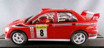 Scalextric C2364 - Mitsubishi Lancer Evolution WRC Rouge N°8 Eclairage Fonctionne Neuve Boite