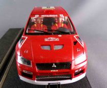 Scalextric C2364 - Mitsubishi Lancer Evolution WRC Rouge N°8 Eclairage Fonctionne Neuve Boite