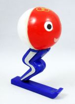 Shuss - Plastic figure with magnetic foot - IPL Lyon - 1968 Grenoble Winter Olympic Games