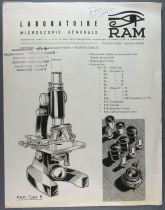 Sofinex Laboratoire Microscopie Ram - Catalogue 1960 - Microscope Privaphone