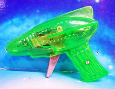 Space Gun - Sparkling Toy - Transparent Ray Gun (Green)