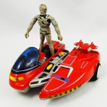 Space Sherif Gavan - Saibarian Roller Sky with figure (loose) - Bandai Popy 1982