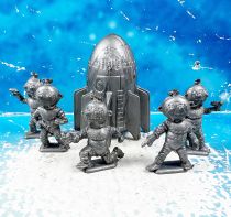 Space Toys - Figurines Plastiques - COMA Martians (5 figurines + fusée)