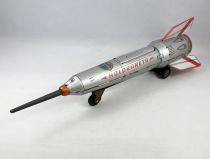 Space Toys - Friction Powered Tin Toy - Space Rocket Holdrakéta Interkosmosz (Elzett Müvek Lemezáru Gyára)