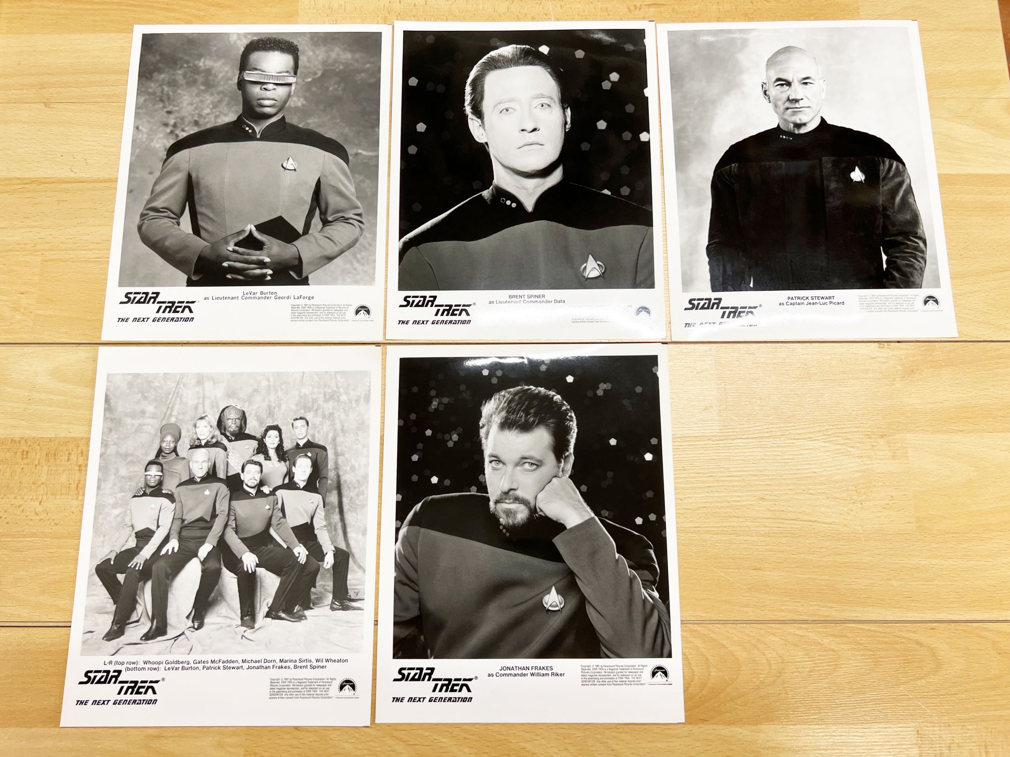 Star Trek The Next Generation - Set of 9 vintage Photos and 8 slides ...