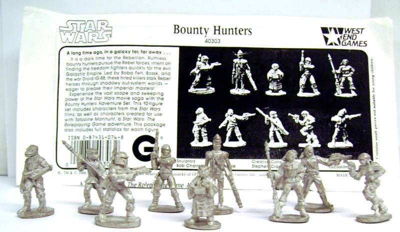 West End Games BOUNTY HUNTERS #3 vtg '93 Star Wars Gaming Miniatures 40426