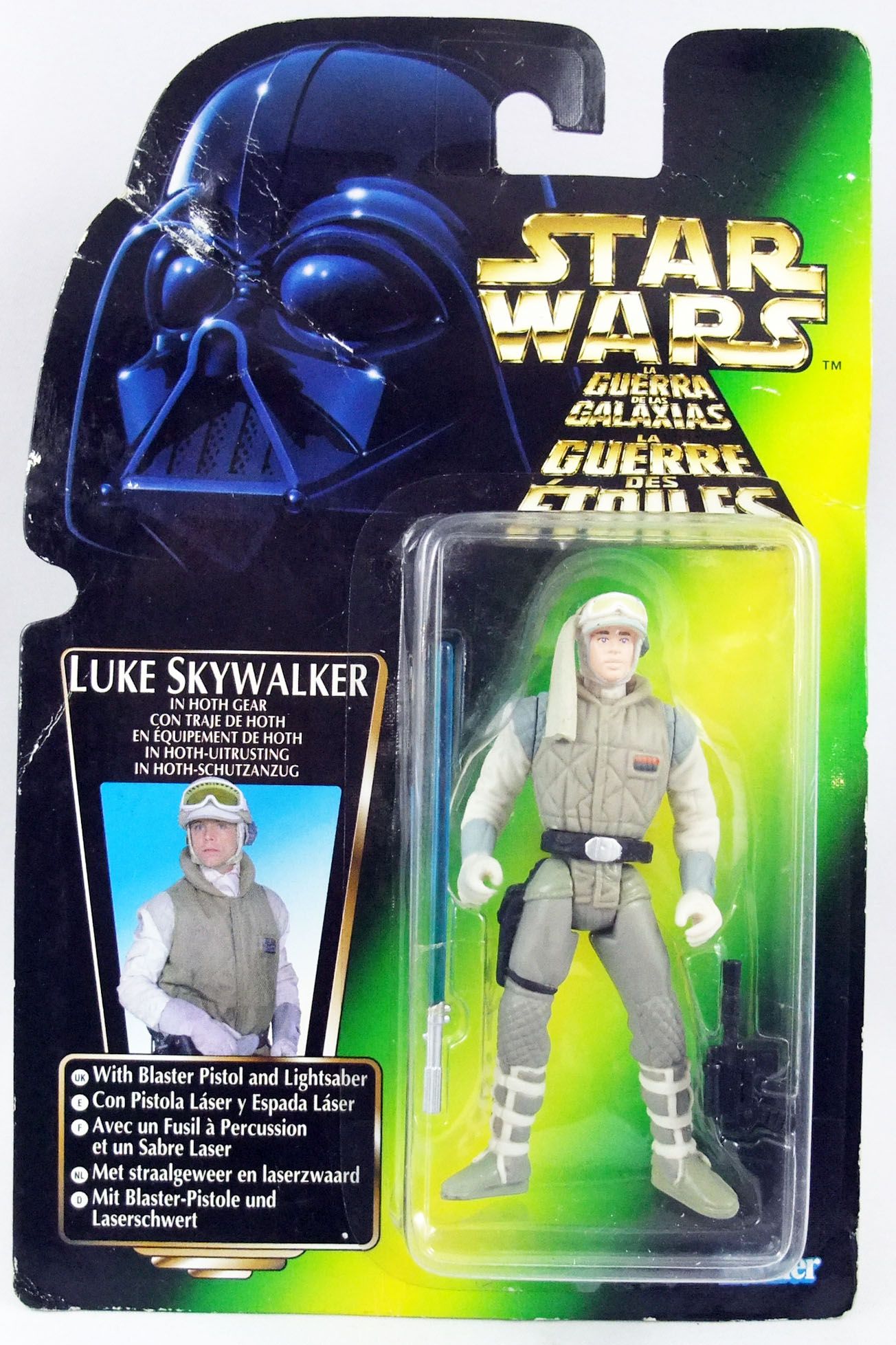 Star Wars Power of the Force) - Kenner Luke Skywalker in Gear (Euro Card)