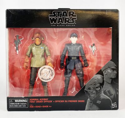 Star Wars The Black Series 6'' - Admiral Ackbar & First Order Officer ...