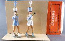 Starlux - Circus - 69 Series - Cheersleaders Bugler (Light Blue) & Major Drum (White) Mint in Box