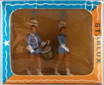 Starlux - Circus - 69 Series - Cheersleaders Drum (Light Blue) & Marching (Light Blue) Mint in Box