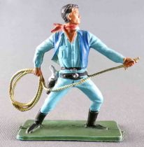 Starlux - Cow-Boys - Series 64 (Luxe Speciale) - Footed Lasso (blue) (ref 5126)