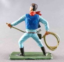 Starlux - Cow-Boys - Series 64 (Luxe Speciale) - Footed Lasso (blue) (ref 5126)