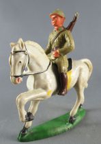 Starlux - French Cavalry - Series 53 - French Rifle on back (khaki) grey trotting horse (réf 408)