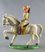 Starlux - French Cavalry - Series 53 - French Rifle on back (khaki) grey trotting horse (réf 408)