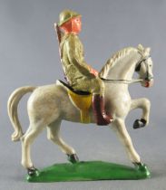 Starlux - French Cavalry - Series 53 - French Rifle on back (khaki) grey trotting horse (réf 408)