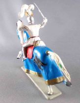 Starlux - Middle-age - 63 Series - ref 6204 (hg) - Mounted Ivanhoe white galloping horse with blue jousting robe