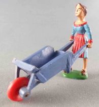 Starlux - The Farm - Wheel barrow and Farm woman driver (series 53/54 ref 575)