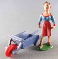 Starlux - The Farm - Wheel barrow and Farm woman driver (series 53/54 ref 575)