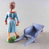 Starlux - The Farm - Wheel barrow and Farm woman driver (series 53/54 ref 575)