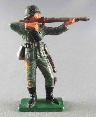 Starlux - WW2 - German - Trooper Standing Firing Rifle (ref V7) 1