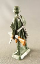 Starlux 30mm - Militaire - Allemand WW2 Soldat Poncho avec MG (réf MV X)