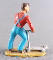 Starlux 35mm (1/50°) - Cars station - Mechanic with Elevator (Blue & Red) (ref 1022)