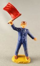 Starlux 40mm - Train Station - Railway Worker with Red Flag (ref 1113)