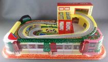 Technofix GE 308 1964 Lift Garage with 3 Mechanical tin Cars  Complete Boxed