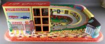 Technofix GE 308 1964 Lift Garage with 3 Mechanical tin Cars  Complete Boxed