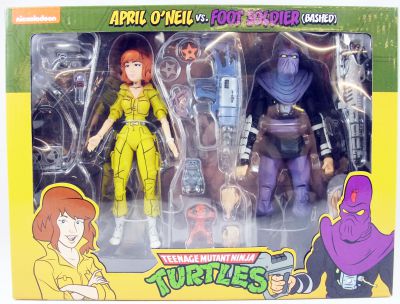 Teenage Mutant Ninja Turtles NECA Animated Series April O Neil vs. Foot Soldier Bashed