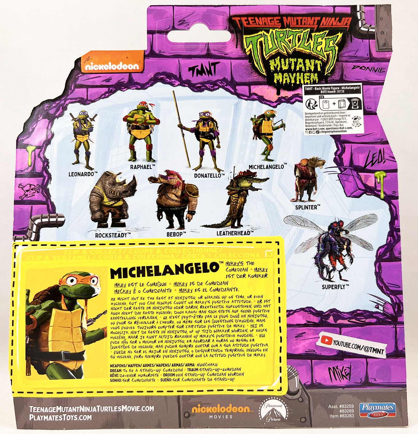 Playmates Teenage Mutant Ninja Turtles: Mutant Mayhem Movie Turtles Mi –  Fun Box Monster Emporium